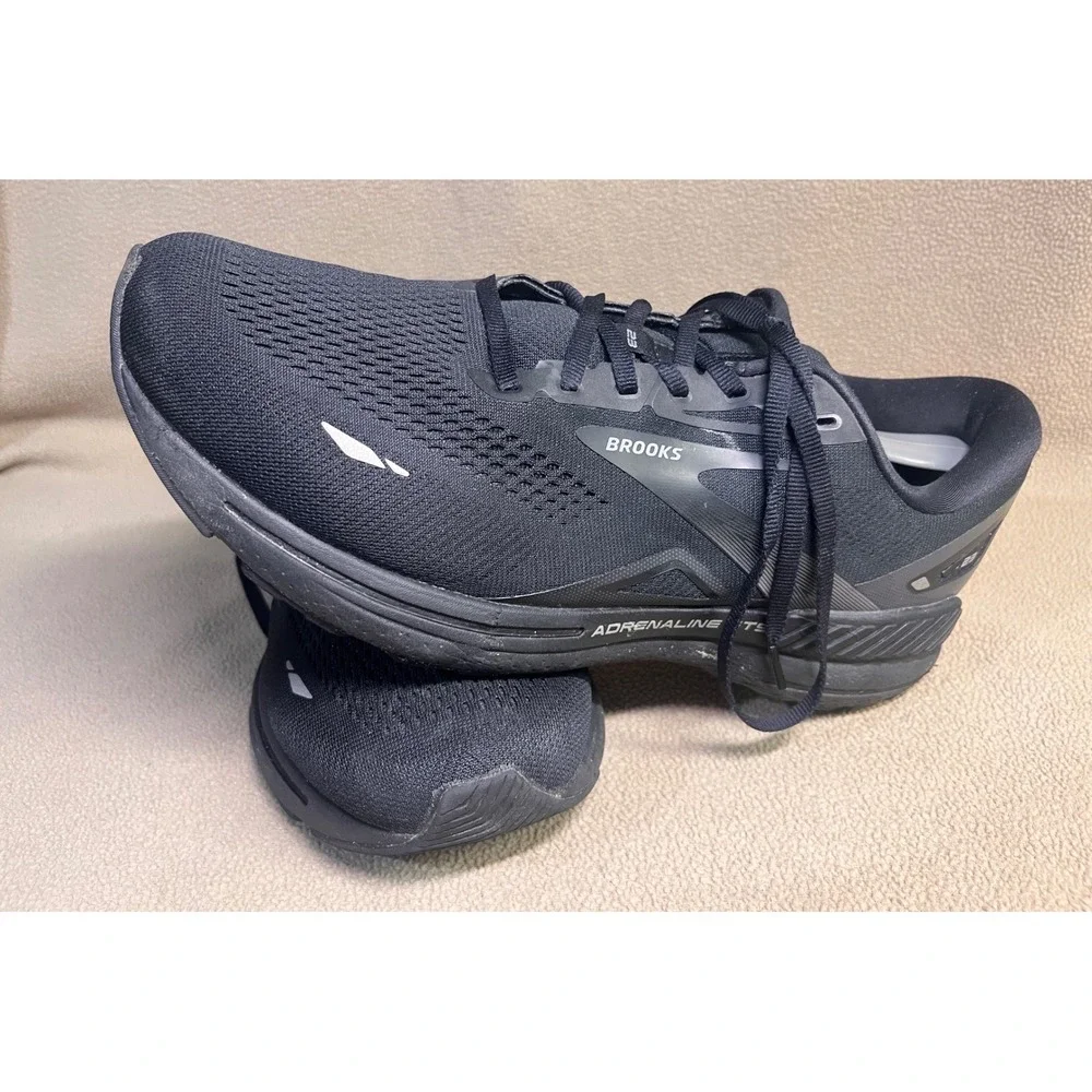 Brooks Adrenaline GTS 23 Mens 12 Extra Wide 4E Black Running Shoes 1103914E020
